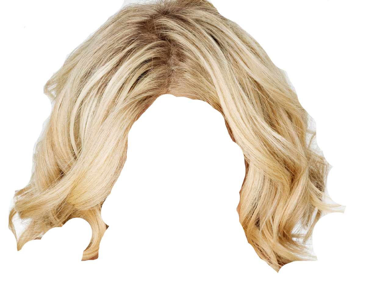 Прически для фотошопа женские на прозрачном фоне Golden Blonde Hairs PNG High-Quality Image