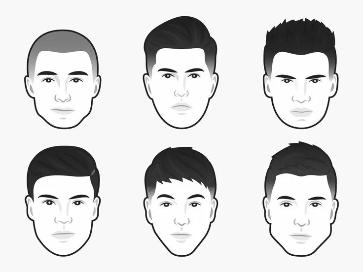 Прически для квадратного лица мужские 2024 Best haircut for every face shape Mejores cortes de cabello para hombres, Cortes
