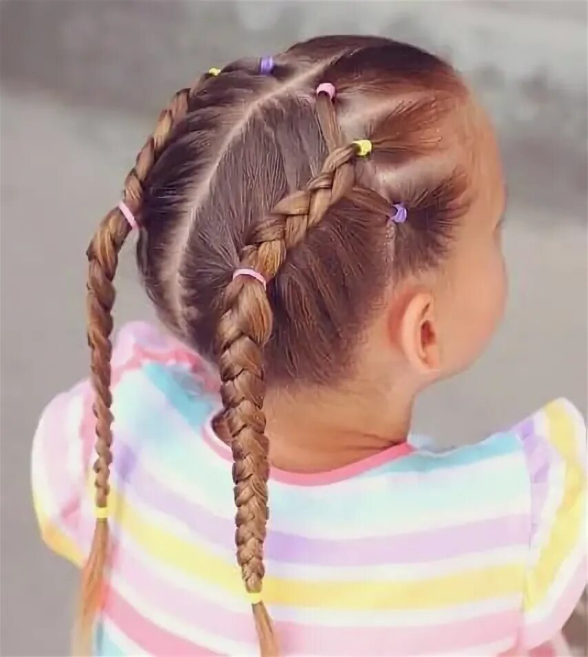 Прически для маленькой девочки косички Braided Ponytails - Braids for White Kids White girl braids, Hair styles, Kids h