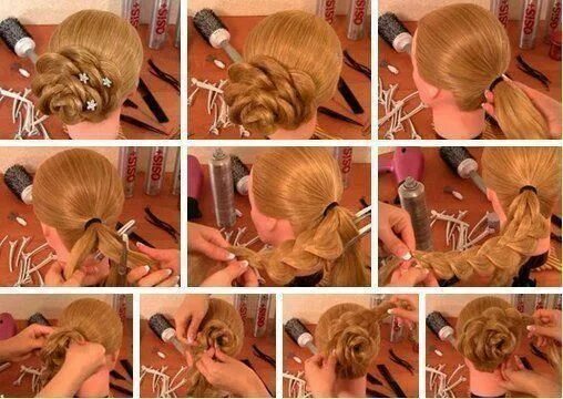 Прически для начинающих на своих волосах Pin en Frizura - Hair