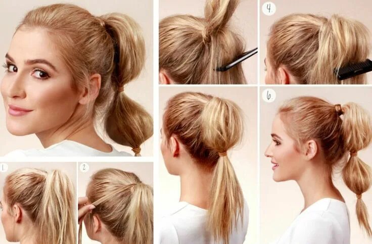 Прически для негустых волос Schnelle und einfache Frisuren - Stylingideen mit Anleitungen Easy hairstyles, F