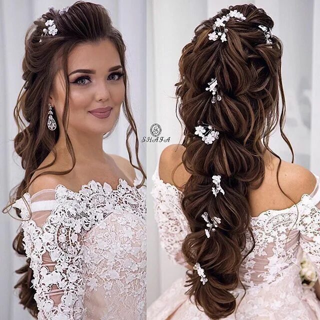 Pin by Ashley Green on Wedding Bridal hair down, Bridal hair and makeup, Wedding