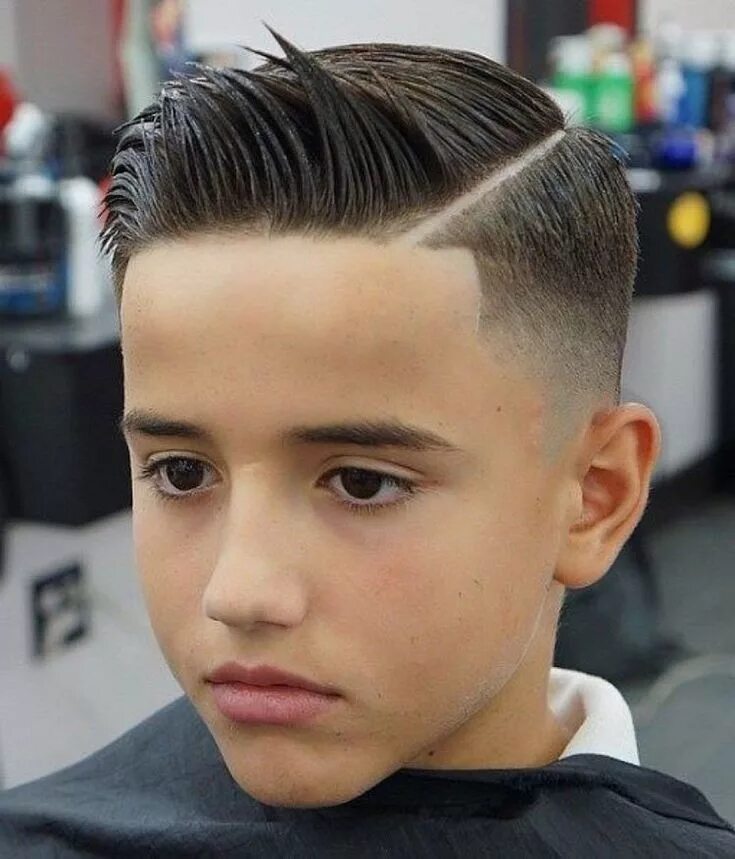 Прически для подростков мальчиков 2024 coupe petit garçon dégradé avec une raie #hair #ideas #boy Short hair for boys, 