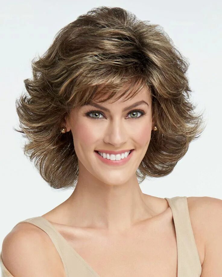 Прически для пышных волос для женщин Breeze Synthetic Wig by Raquel Welch in R33, Synthetic Hair, Medium Best Wig Out