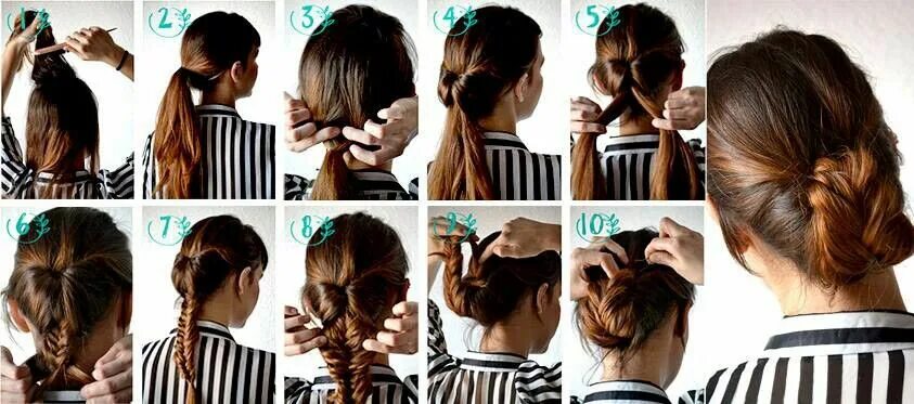 Прически для средних девочек самой себе Low pony, split and twist, pretty braid, pin it up! Pretty braids, Fish tail bra