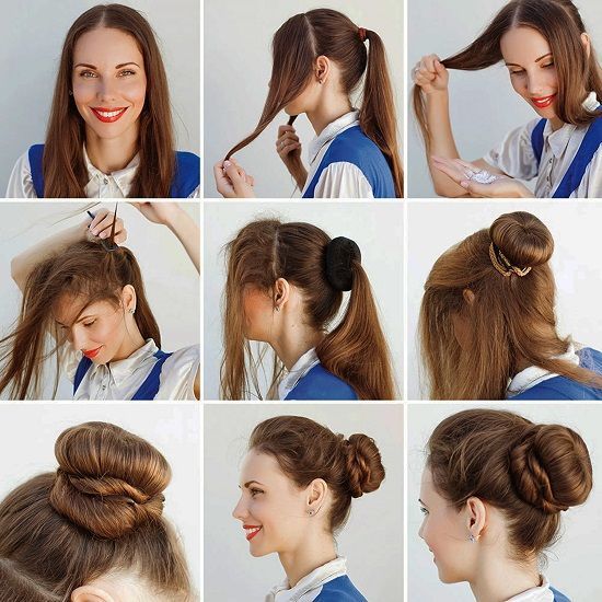 Прически для стюардесс на длинные волосы Easy Twisted Bun for Lazy Mornings Makeup Mania #BunHairstylesLazy Womens hairst