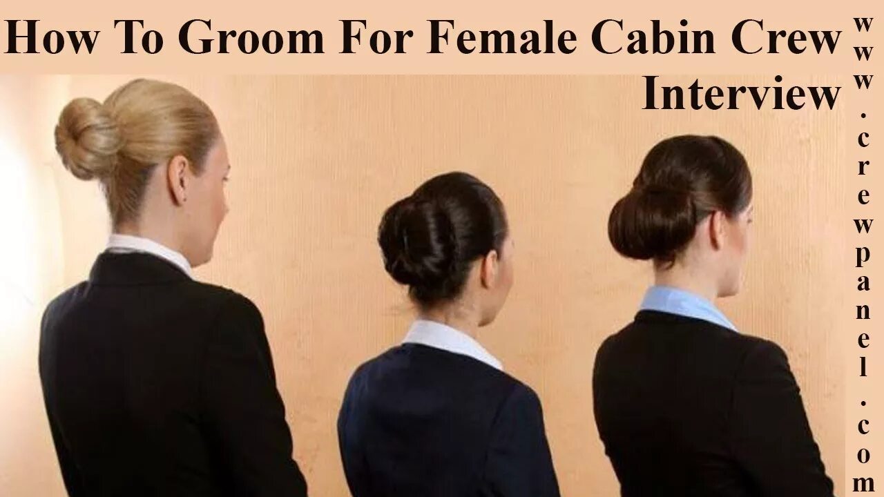 Прически для стюардесс на средние волосы How to groom for female cabin crew interview How To Groom for female flight atte