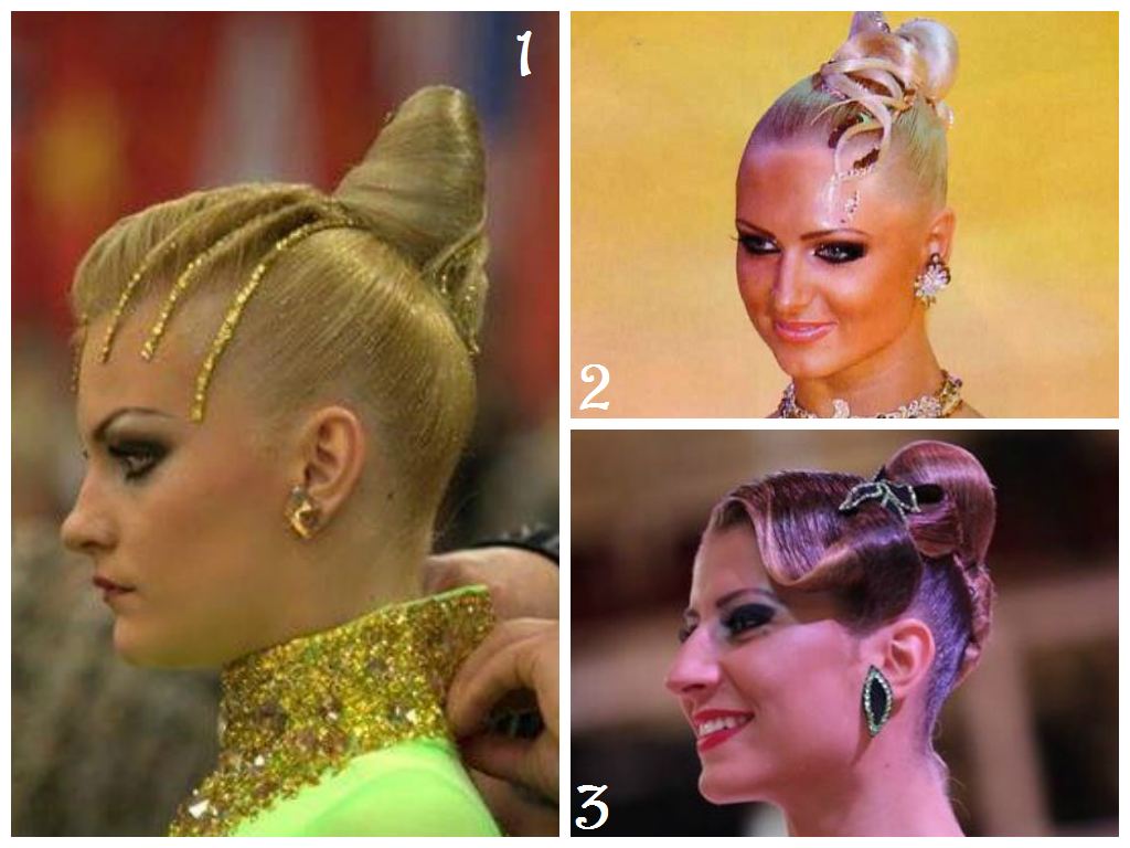 Прически для танцев фото Pin on Ballroom Hairstyles Dance hairstyles, Dance hair piece, Dancesport hair