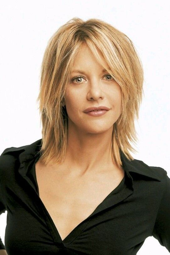 Прически для тонких волос средней длины женские Pin on Frisuren Meg ryan hairstyles, Messy short hair, Hair cuts