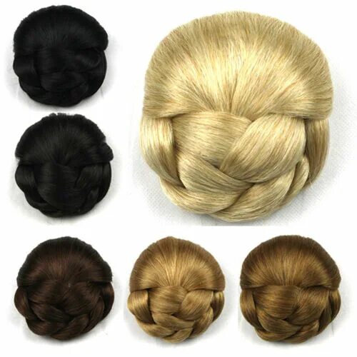 Прически для волос купить Women Hair Chignon Braided Hair Bun Chignon Clip In Hairpieces Extension eBay