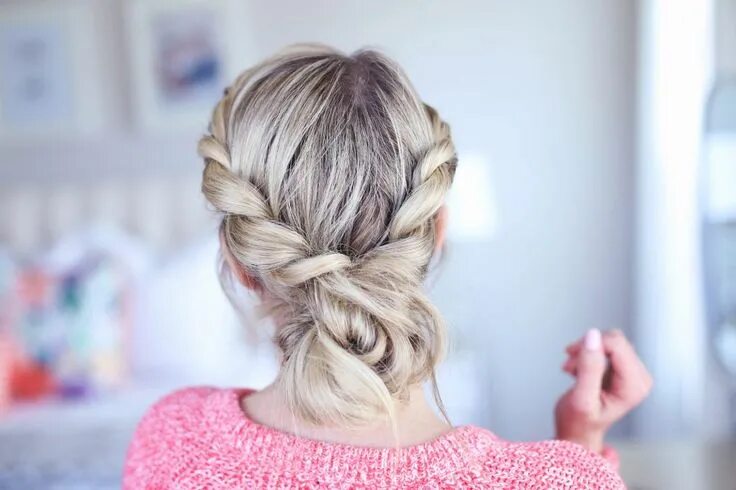 Прически для волос легкие фото Twist Zurück Messy Bun - Frisuren Haarstyle Cute girls hairstyles, Girl hairstyl