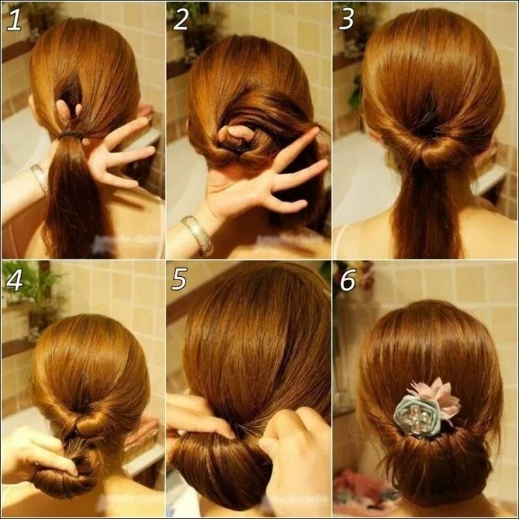 Прически для волос самому себе Coiffure simple cheveux long: tresse et chignon en 21 idées Simple prom hair, Lo