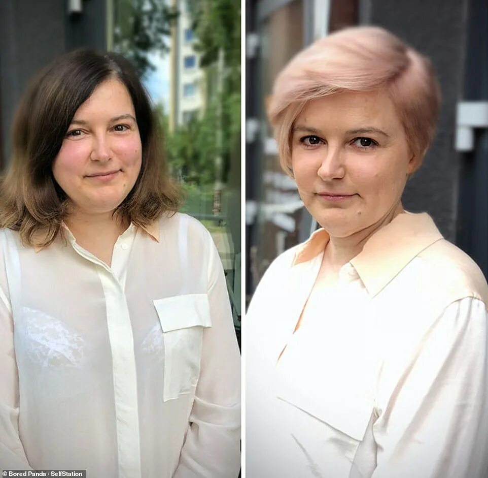 Прически до и после фото женщины Hairdresser's before and after photos show how a new style can transform people'