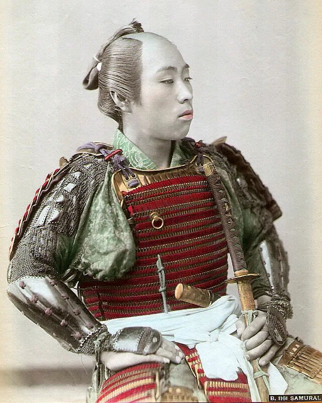 Прически древней японии мужские File:Samurai hand colored c1890.jpg - Wikipedia