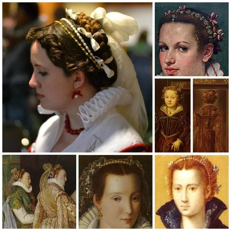 Прически эпохи возрождения женские Italian Braids and Curls Renaissance hairstyles, Historical hairstyles, 16th cen