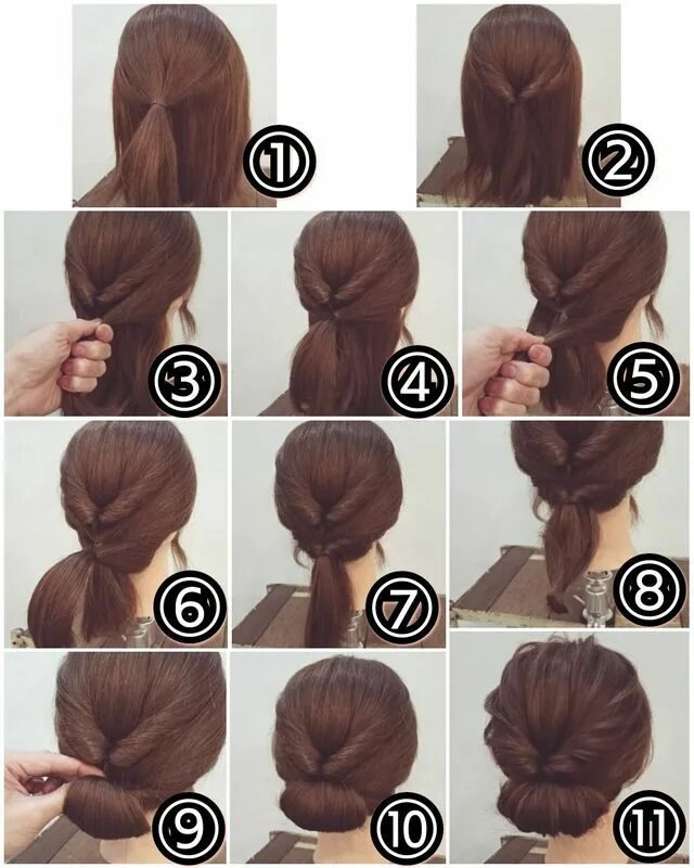 How to make a hairstyle to yourself at home: step-by-step photos #hairstyle #pho