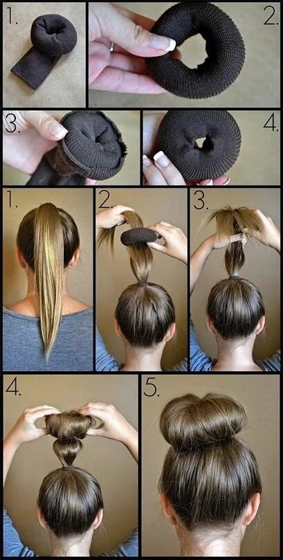 Прически гулька как сделать Forma rápida de hacer un chongo Long hair styles, Bun hairstyles, Hair donut