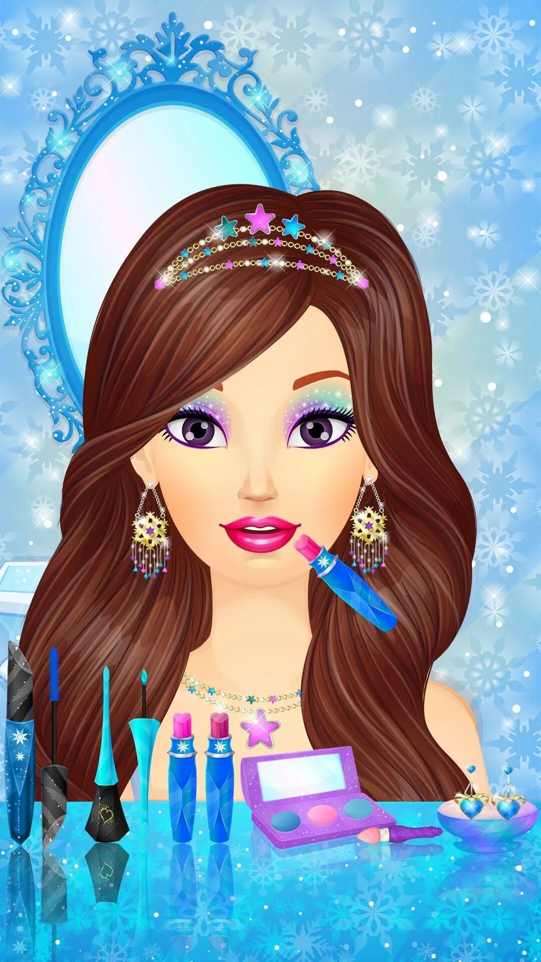 Прически и макияж для девочек бесплатно Лучшие Игры, Такие Как Mafa Winter Dress Up