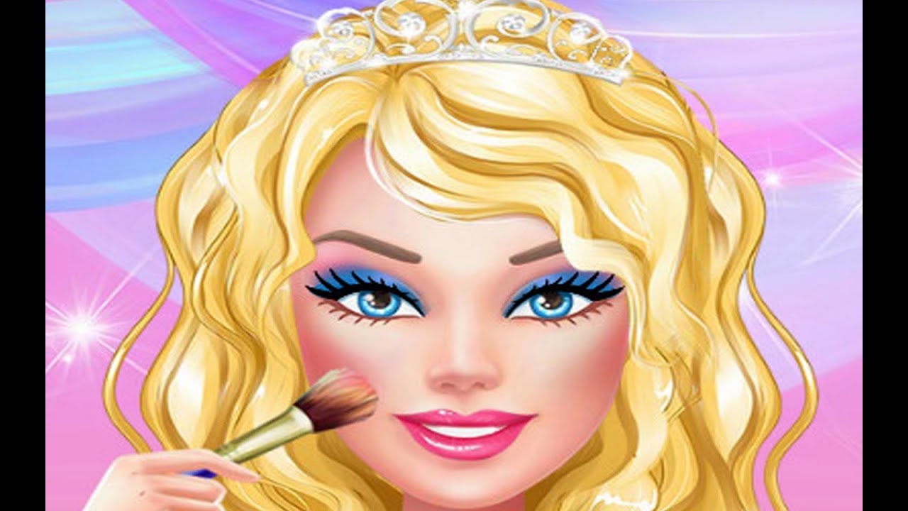 Прически и макияж для девочек бесплатно Barbie Wedding Makeup - Games for little kids - YouTube