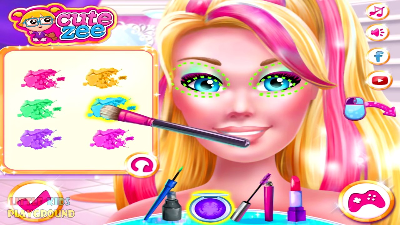 Прически и макияж для девочек играть Super Barbie Hair and Makeup - Barbie Games for Little Girls SxHarbin Jodi - You