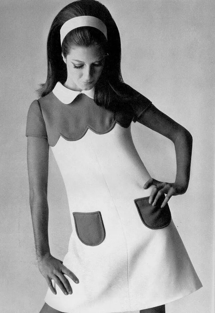 Прически и платья 60 годов Dress André Courrèges, 1968 The Metropolitan Museum of Art Vintageklänningar, Vi