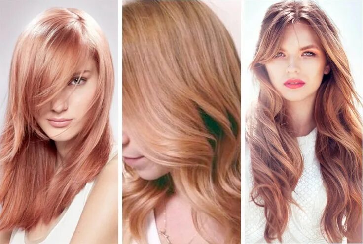 Прически и цвет волос 2024 Saçlarda Harika Renkler: Rose Gold - MModa Gold blonde hair, Rose gold hair, Hai