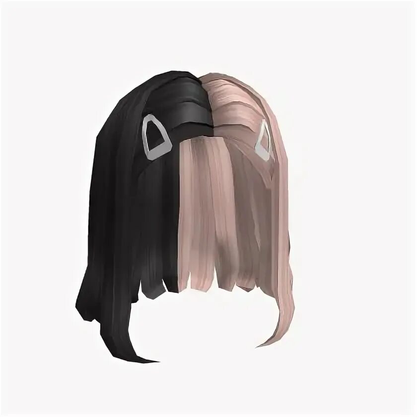 Прически из роблокса для девочек Short Split Blonde & Black Hair with Clips - Roblox Black hair roblox, Pink and 