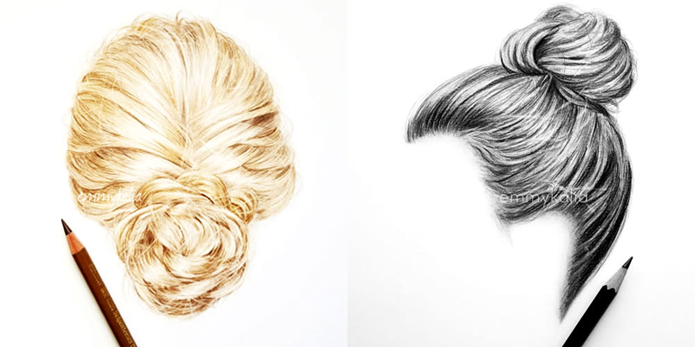 Прически карандашом легко You Have to See These Lifelike Hairstyle Drawings