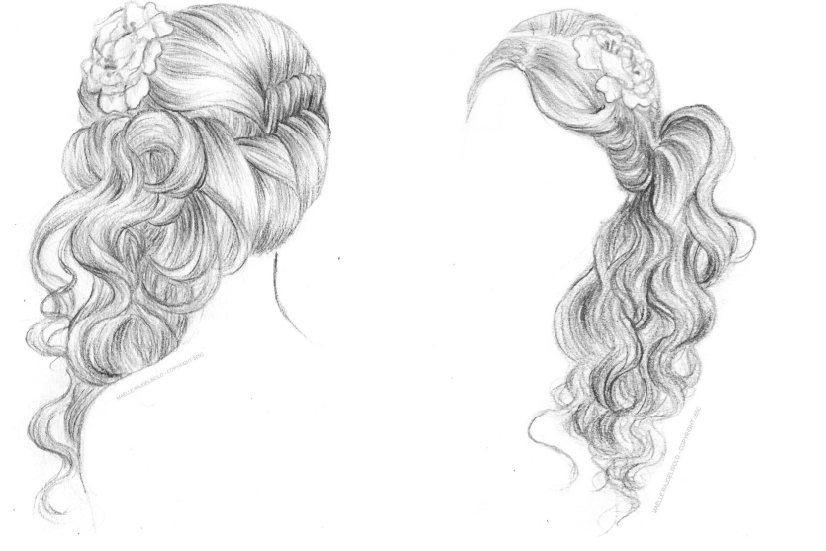 Прически карандашом легко 7 La Vie De Lilie Hair sketch, Artist tutorials, How to draw hair