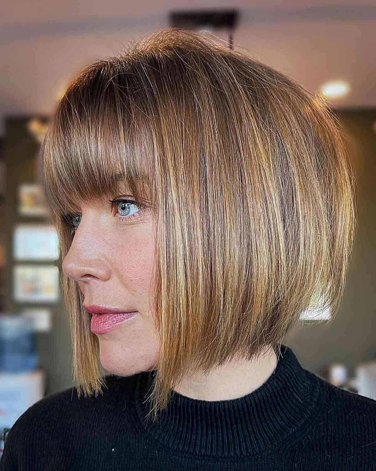 Прически каре с челкой 2024 23 Gorgeous Layered Bob with Bangs for Your Next Haircut