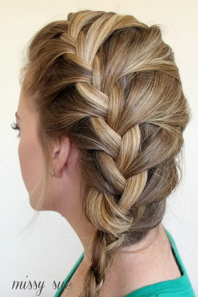 Прически колосок на средние Braid 12-French Braid and Four Strand Side Braid Side french braids, Braids for 