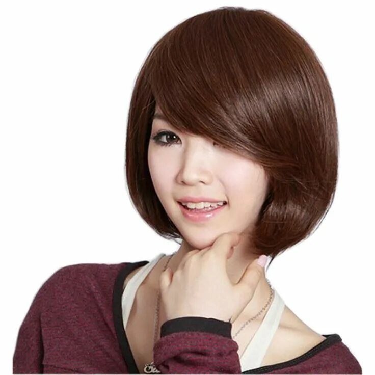 Прически коре для женщин Dark Brown Color Women Cosplay Short Wig Girls Fashion Bob Hair #Ad , #SPONSORED