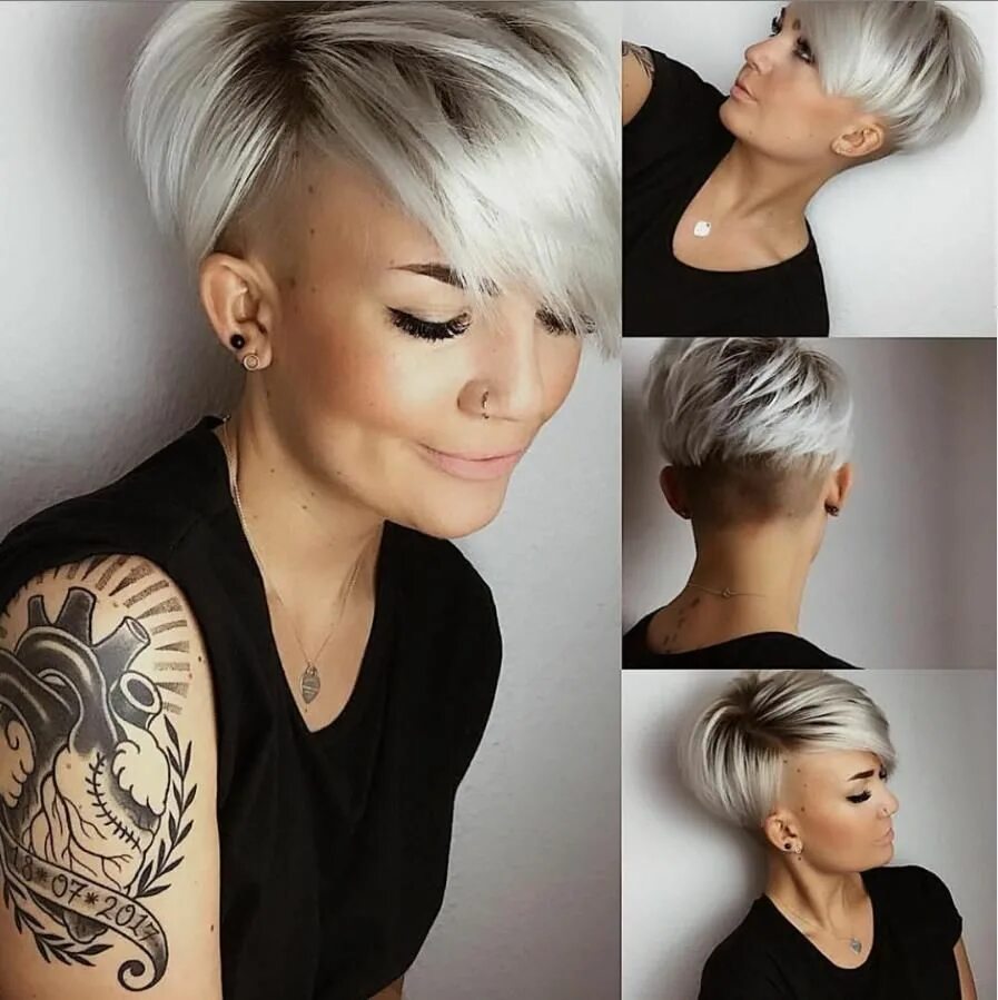 Прически короткие бритые 36 Pretty Fluffy Short Hair Style Ideas For Short Pixie Haircut - Frisuren, Schö