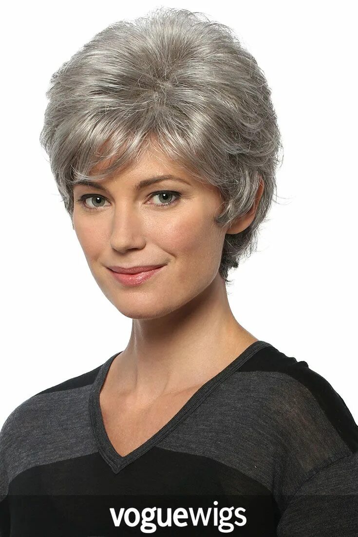 Прически короткие для 65 женщине Lena Synthetic Wig Grey hair wig, Short hair wigs, Wig hairstyles