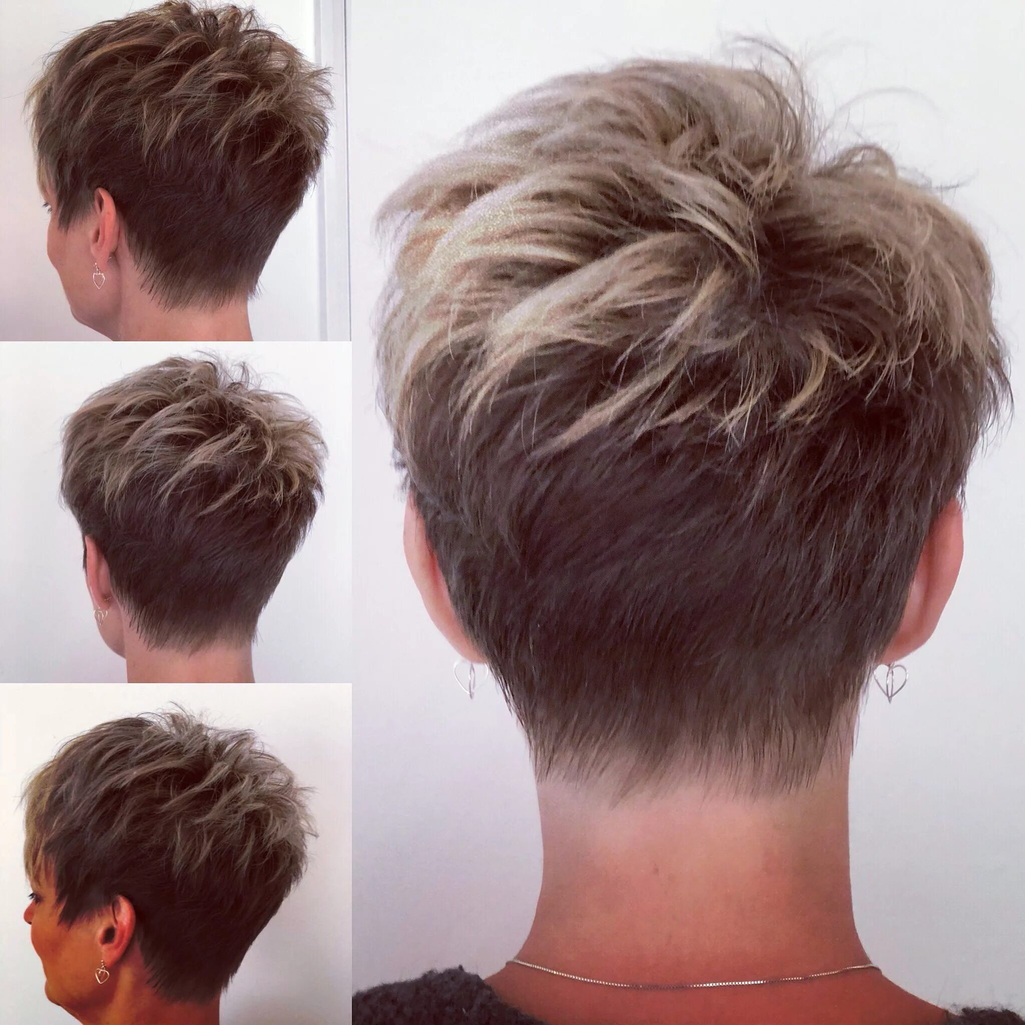 Прически короткие сзади фото Pin on Hairstyles I Love Short hair styles, Short grey hair, Very short hair