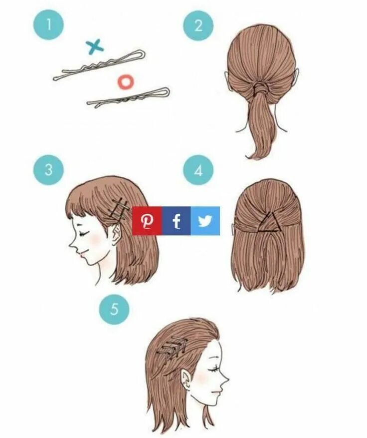 Прически короткие волосы пошагово девочки Pin by Yadira Tri on Peinados dibujo Diy hairstyles, Cute simple hairstyles, Hai