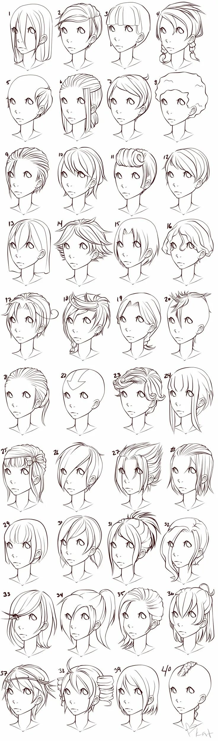 Прически короткие женские референс 40 Hair Styles by the-view-to-a-kill on deviantART Уроки рисования, Рисунки, Рис