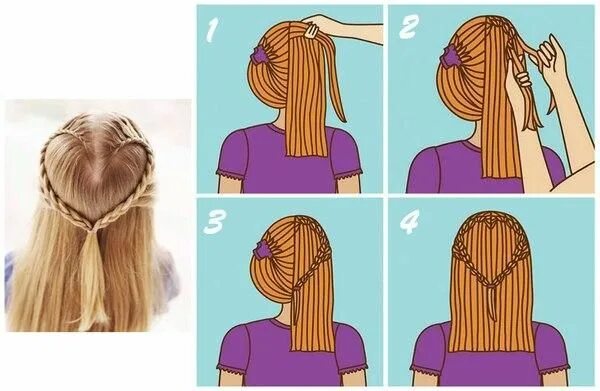 Прически которые можно заплести легкие DIY for girls..:) Trenzas todo el cabello, Trenza corazon, Tutorial trenza