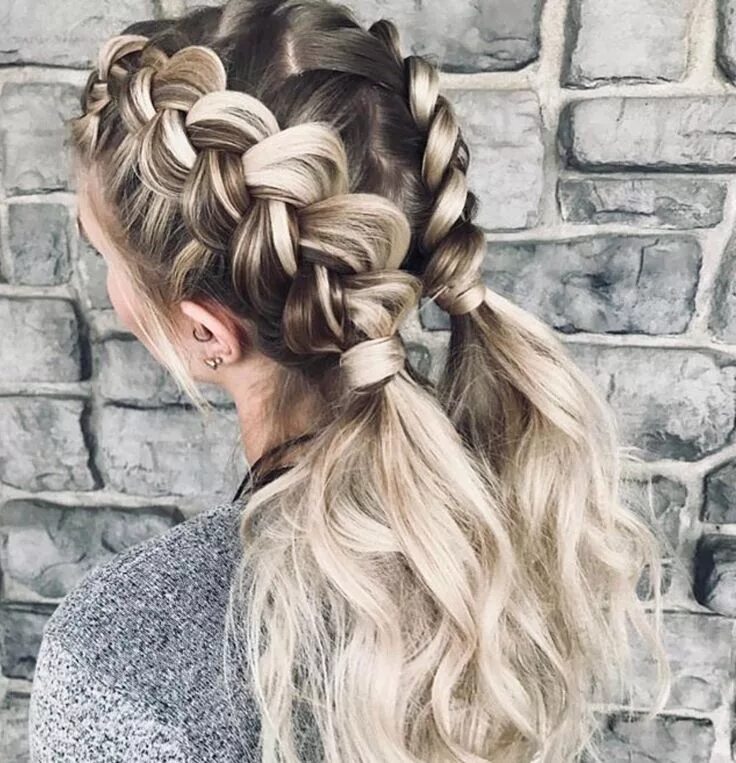 Прически красивые самому косички Pin von Sasha auf Hairstyles Frisuren, Geflochtene frisuren, Flechtfrisuren