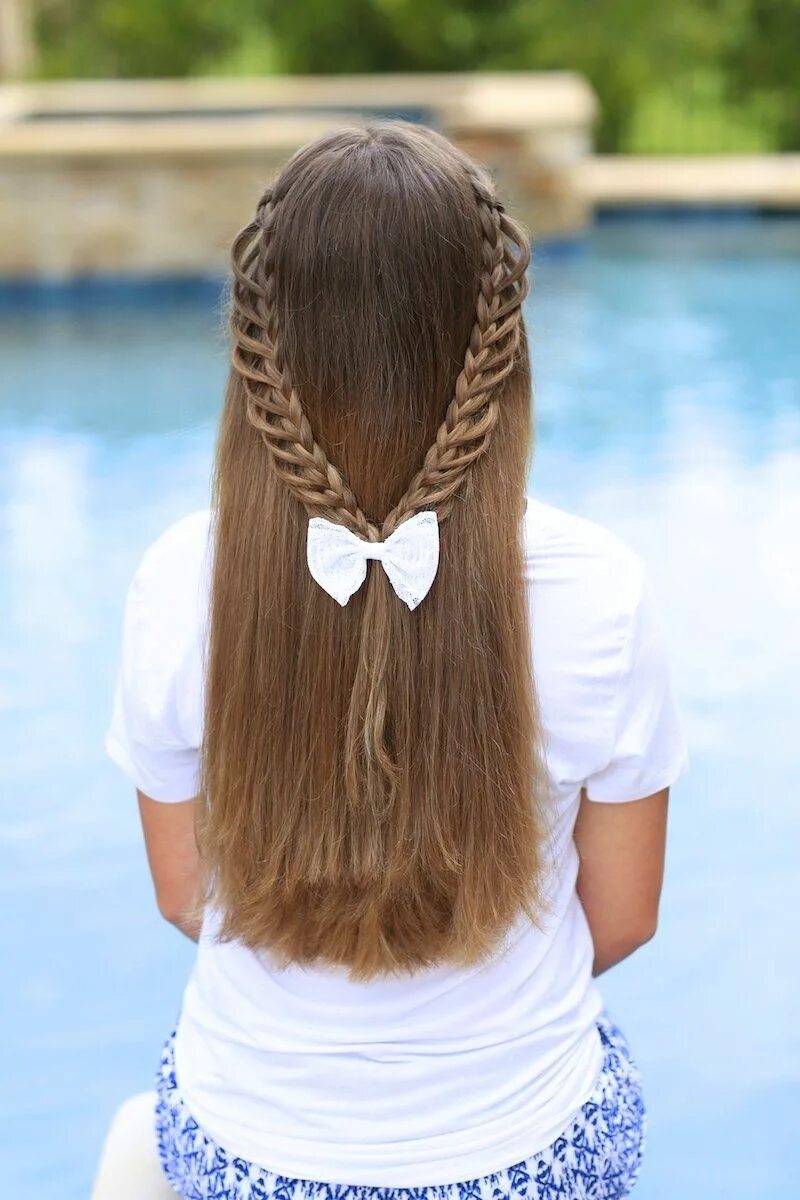 Прически легкие 13 лет love the half loop braid back. Cute girls hairstyles, Pretty hairstyles, Hair st