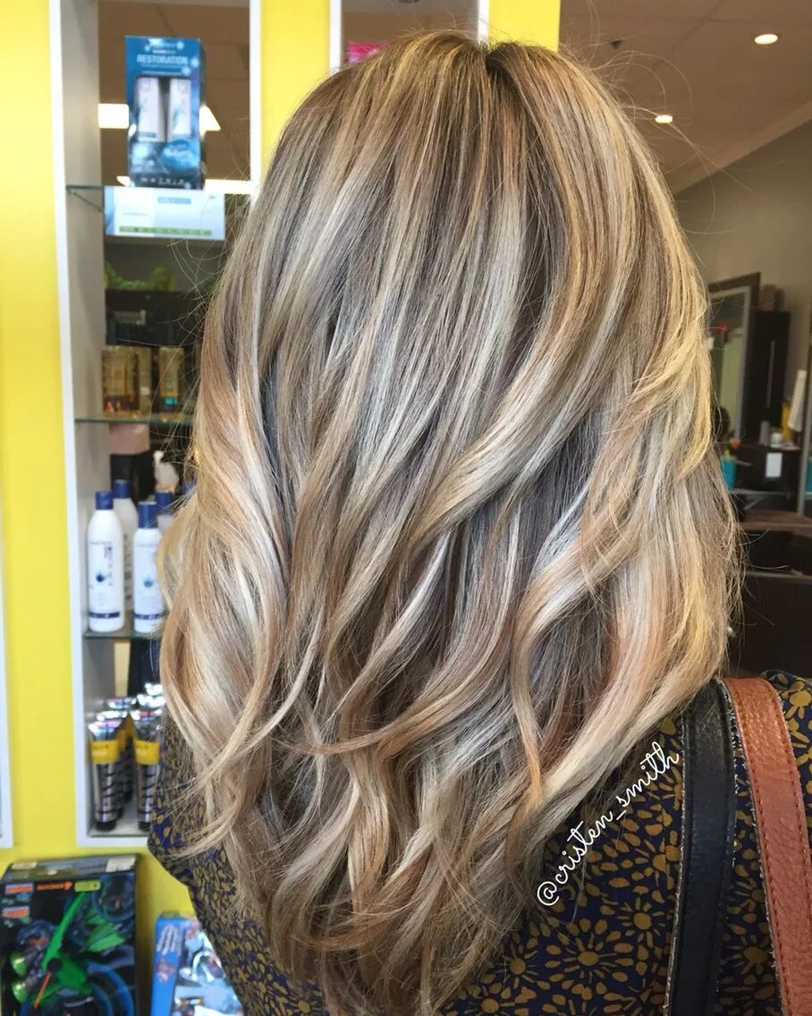 Прически мелирование Dimensional pearly blonde #balayage #hair #hairstylist #waves #blonde Balayage h