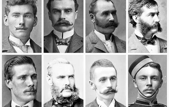 Прически мужские 1900 1900 men’s facial hair Victorian hairstyles, Facial hair, Mens hairstyles