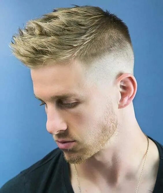 Прически мужские короткие светлые волосы faux hawk bald fade with blond hair Mohawk for men, Mens haircuts short, Mens ha