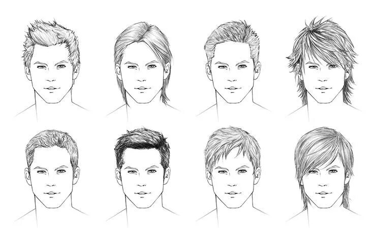 Прически мужские мультяшные anime boy hairstyles - Google Search How to draw hair, Hair sketch, Sketches