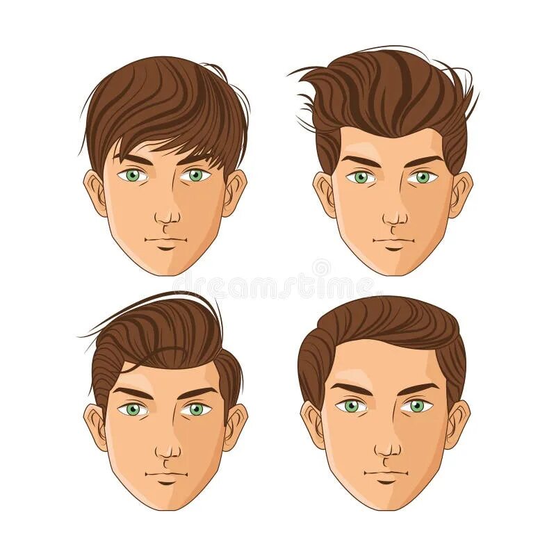 Прически мужские мультяшные Hair Illustration Man Stock Illustrations - 108,637 Hair Illustration Man Stock 