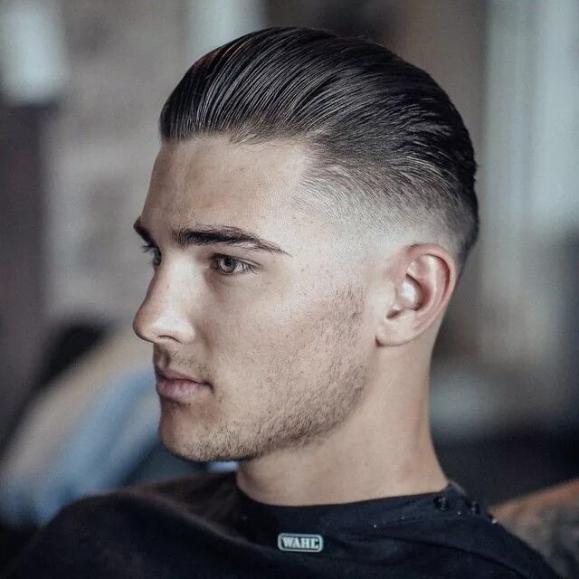 Прически мужские зачесанные Pin on Hairstyle Slick back haircut, Mens haircuts fade, Low fade haircut