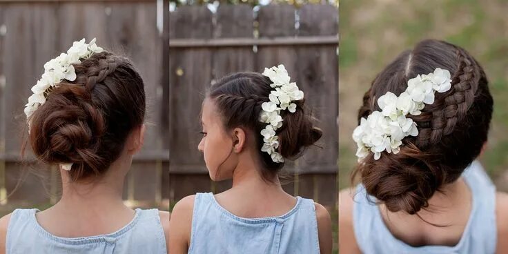 Прически на 1 сентября короткий волос Indian bride hairstyle, Trendy hairstyles, Flowers in hair