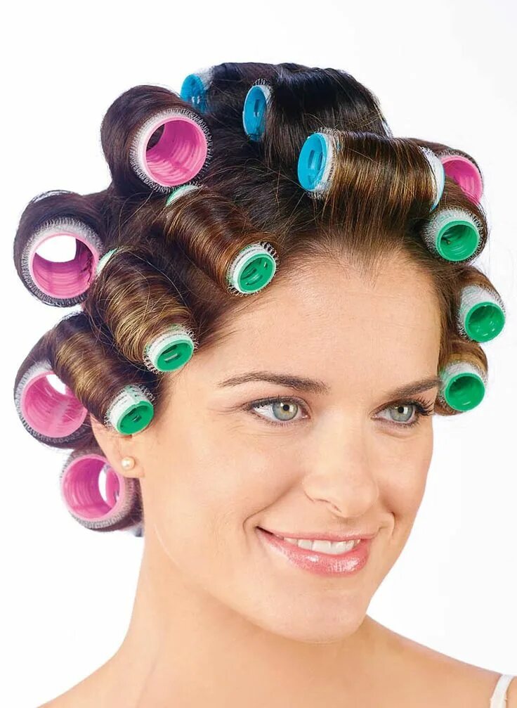 Прически на бигуди на средние Aluminum Self-Gripping Hair Rollers Hair rollers, Curlers for long hair, Sleep i