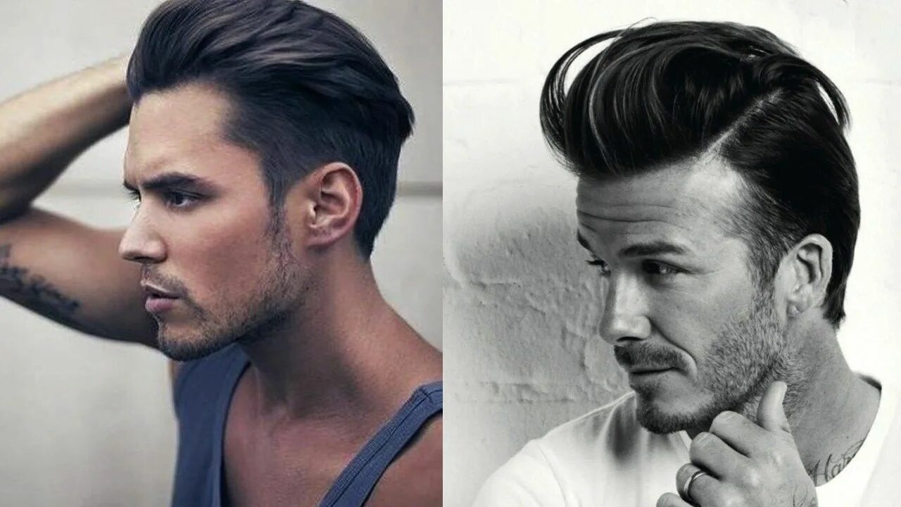 Прически на бок мужские длинные волосы Hairstylle,Undercut Hairstyle ,David bekham Mens hairstyles, Mens hairstyles und