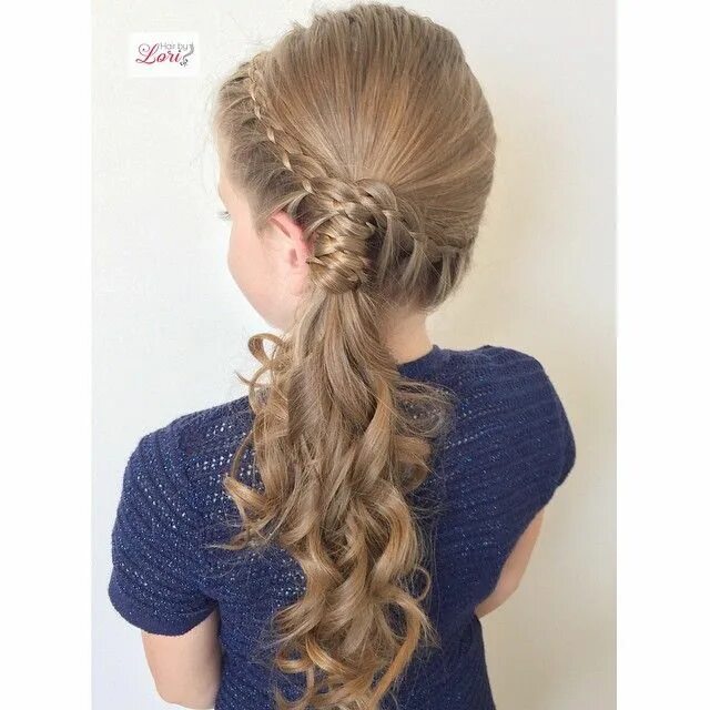 Прически на боку для девочки Lori B on Instagram: "✨ 4 strand lace braids wrapped around a side ponytail with